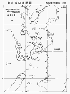 東京湾口海況図(2013/09/11)