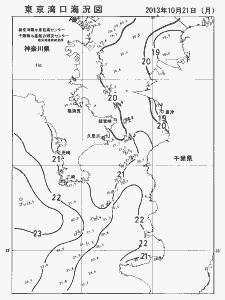 東京湾口海況図(2013/10/21)