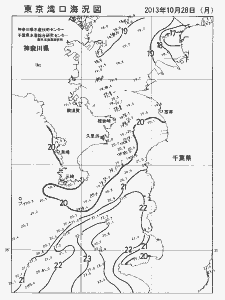 東京湾口海況図(2013/10/28)