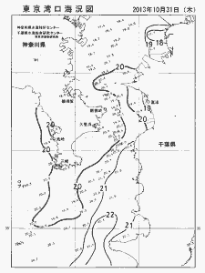 東京湾口海況図(2013/10/31)