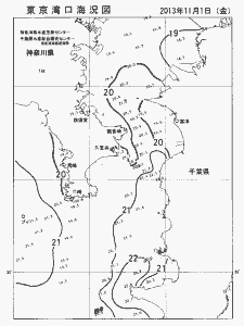 東京湾口海況図(2013/11/01)