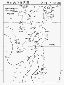東京湾口海況図(2013/11/11)