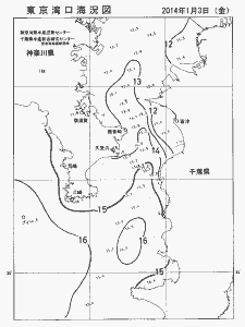 東京湾口海況図(2014/01/03)