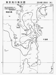 東京湾口海況図(2014/01/08)