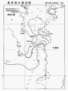 東京湾口海況図(2014/01/09)