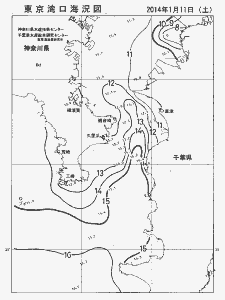 東京湾口海況図(2014/01/11)