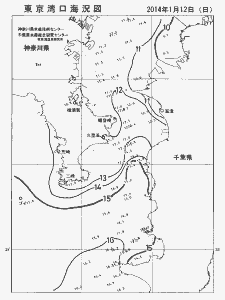 東京湾口海況図(2014/01/12)