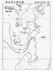 東京湾口海況図(2014/01/13)