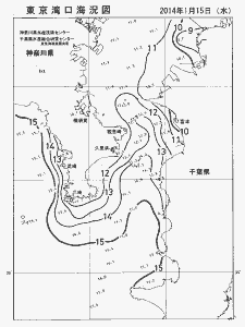 東京湾口海況図(2014/01/15)