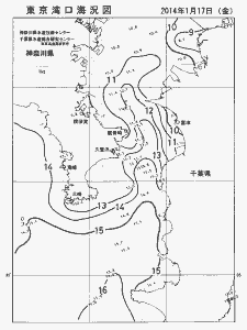 東京湾口海況図(2014/01/17)