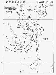 東京湾口海況図(2014/01/19)