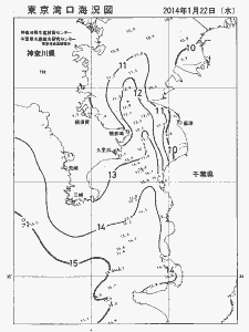 東京湾口海況図(2014/01/22)