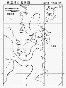 東京湾口海況図(2014/01/23)