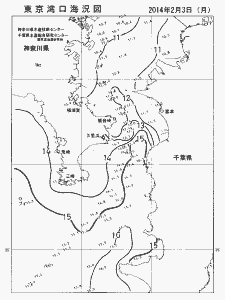 東京湾口海況図(2014/02/03)