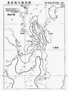 東京湾口海況図(2014/02/19)