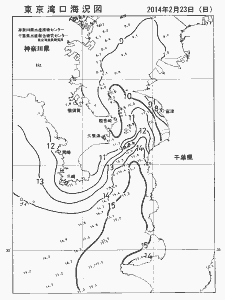 東京湾口海況図(2014/02/23)