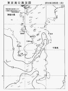 東京湾口海況図(2014/03/09)