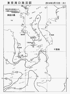 東京湾口海況図(2014/03/13)