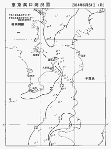 東京湾口海況図(2014/06/23)