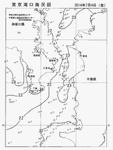 東京湾口海況図(2014/07/04)