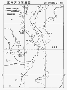 東京湾口海況図(2014/07/08)