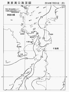 東京湾口海況図(2014/07/21)