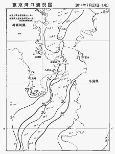 東京湾口海況図(2014/07/23)