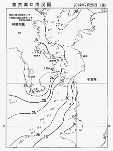 東京湾口海況図(2014/07/25)