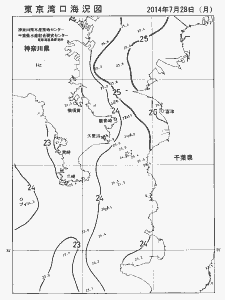 東京湾口海況図(2014/07/28)