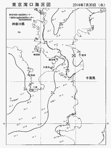 東京湾口海況図(2014/07/30)
