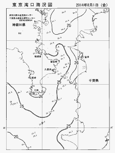 東京湾口海況図(2014/08/01)