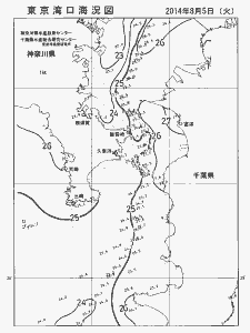 東京湾口海況図(2014/08/05)