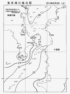 東京湾口海況図(2014/08/09)
