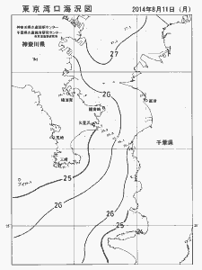 東京湾口海況図(2014/08/11)