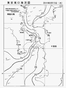 東京湾口海況図(2014/08/13)