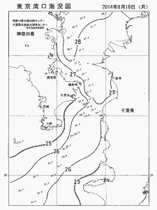 東京湾口海況図(2014/08/18)