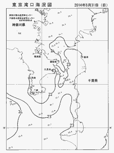 東京湾口海況図(2014/08/31)