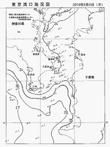 東京湾口海況図(2014/09/04)