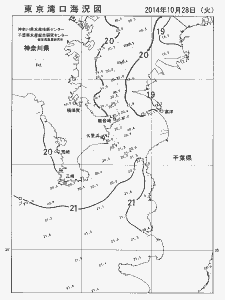 東京湾口海況図(2014/10/28)