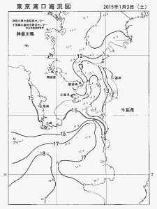 東京湾口海況図(2015/01/03)