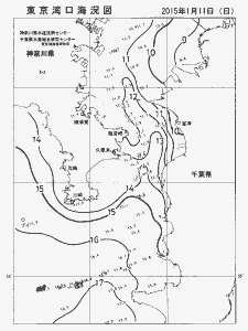 東京湾口海況図(2015/01/11)
