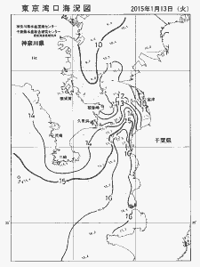 東京湾口海況図(2015/01/13)