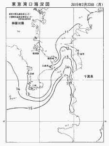 東京湾口海況図(2015/02/23)