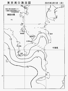 東京湾口海況図(2015/03/01)