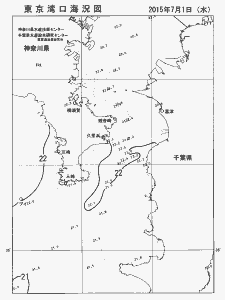 東京湾口海況図(2015/07/01)