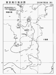 東京湾口海況図(2015/07/05)