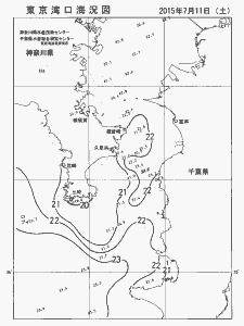 東京湾口海況図(2015/07/11)