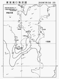 東京湾口海況図(2015/07/13)