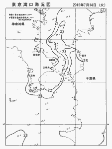 東京湾口海況図(2015/07/14)