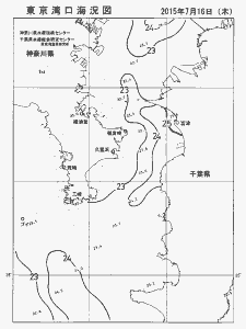 東京湾口海況図(2015/07/16)